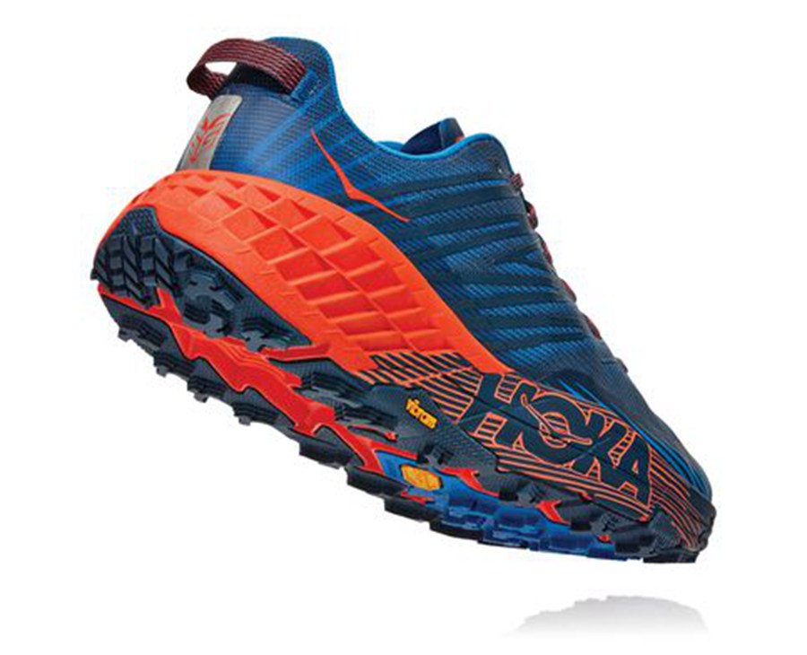 Hoka One One Spor Ayakkabı Erkek Mavi/Kırmızı - Speedgoat 4 - UX9162457